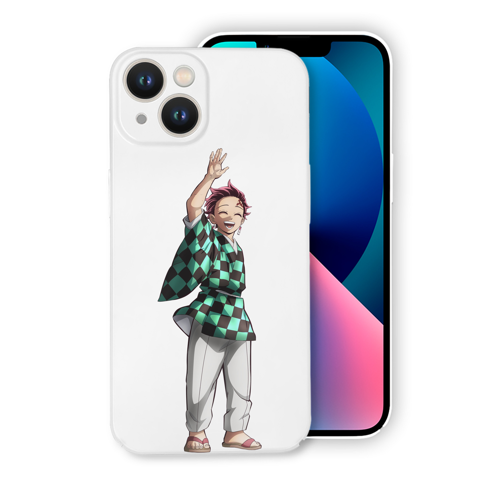 （画像用） 鬼滅の刃 竈門 炭治郎／かまど たんじろう Kamado Tanjirou 【iPhone 14シリーズ対応】ハードケース